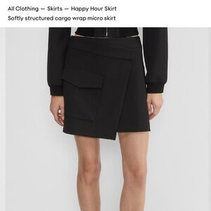 ARITZIA - Babaton Black Mini Skirt - Size 14